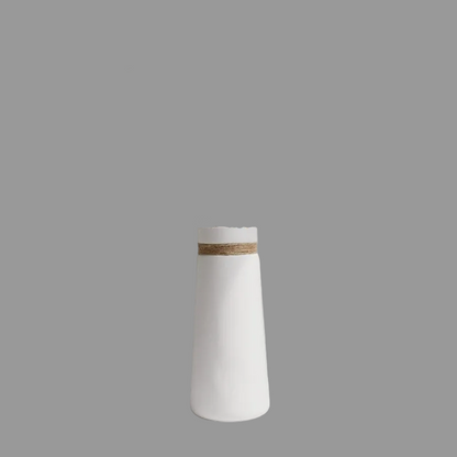 Moderne Hvid Keramisk Vase | Dekorativ Bordplade Vase