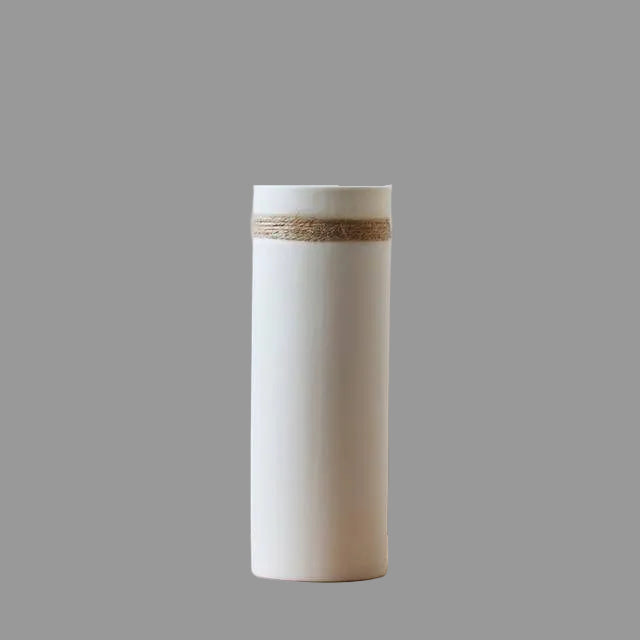 Moderne Hvid Keramisk Vase | Dekorativ Bordplade Vase
