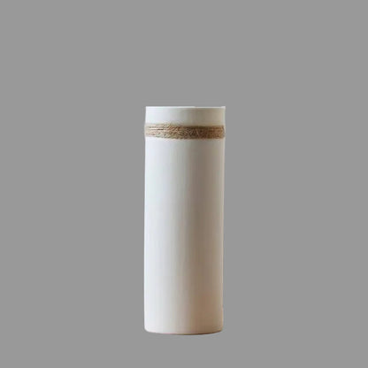 Moderne Hvid Keramisk Vase | Dekorativ Bordplade Vase