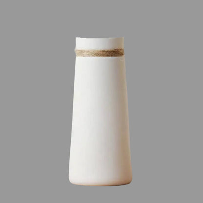 Moderne Hvid Keramisk Vase | Dekorativ Bordplade Vase