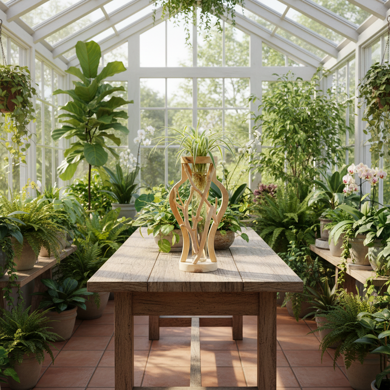 Naturlig Trævase | Unik Dekoration til Planter