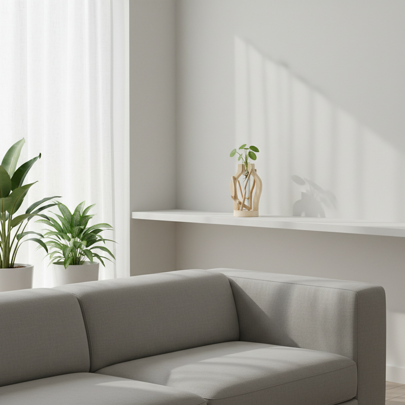 Naturlig Trævase | Unik Dekoration til Planter