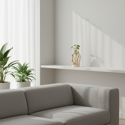 Naturlig Trævase | Unik Dekoration til Planter