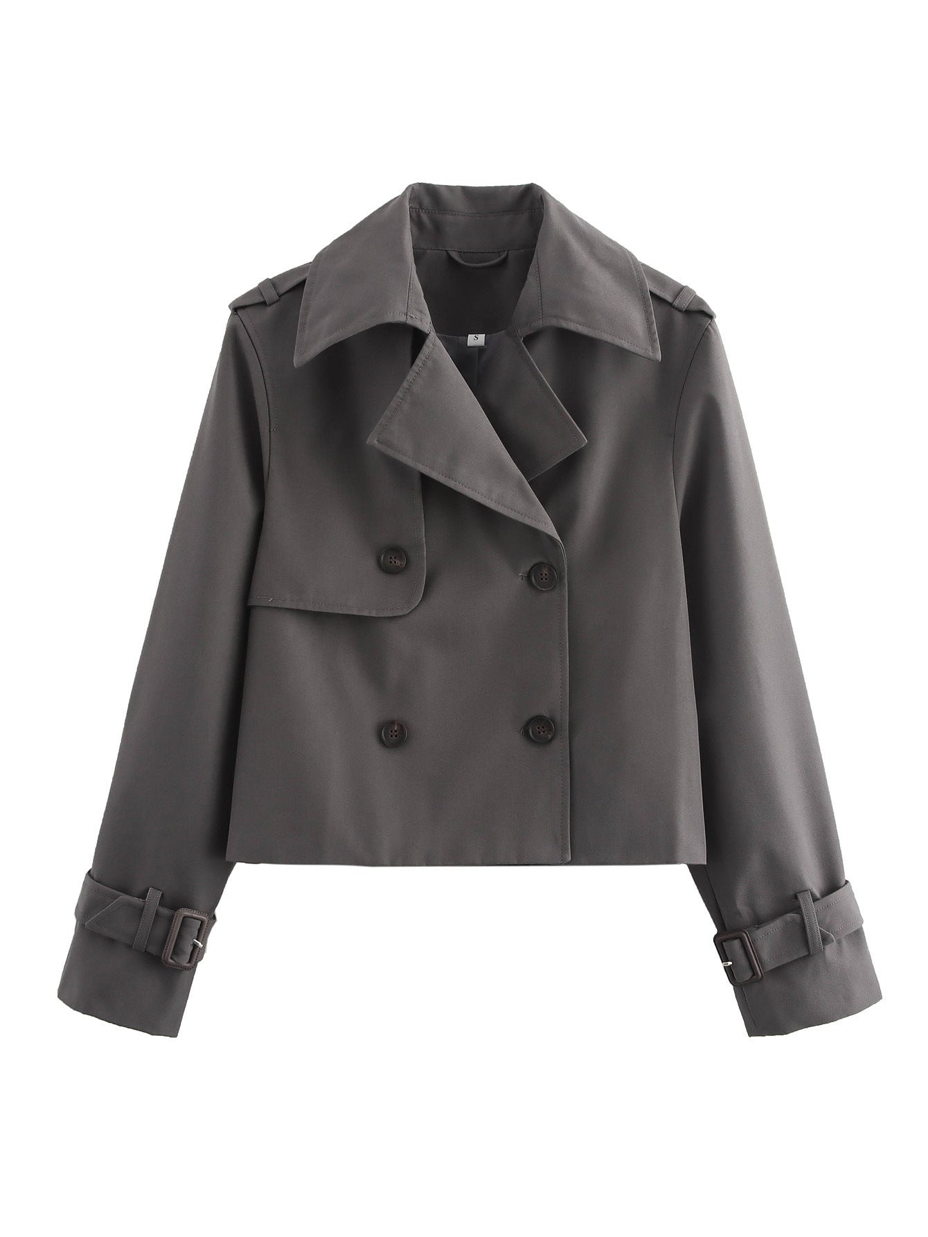 Celine | Women's Double-Breasted Cropped Trench Coat for Gala