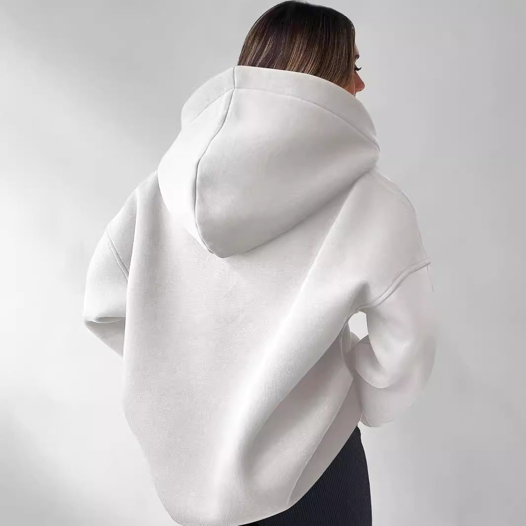 Nayeli | Women's Fleece Pullover Hoodie Solid Colour for Brunch