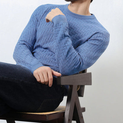 Marcus | Men's Fisherman Sweater Cotton Geometric Knit