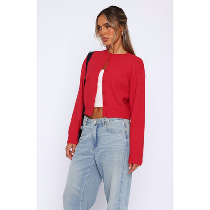 Margaux | Women's Cropped Cardigan Knitted Button Closure