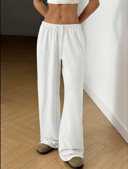 Ava | Women's Fleece Wide-Leg Sweatpants with Elastic Waist for Pilates