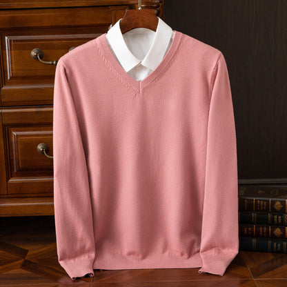 Sebastian | Men's Cashmere V-Neck Sweater Premium Soft