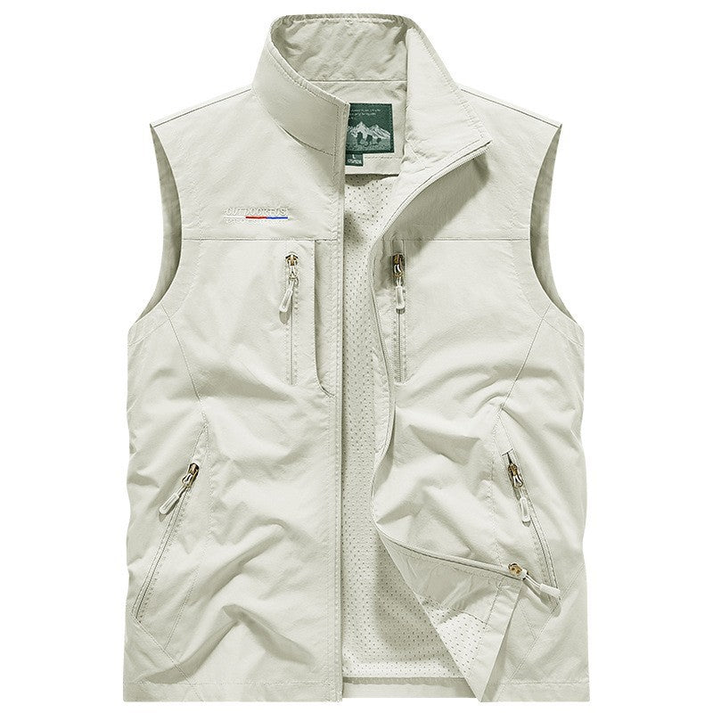 Herre Multi Pocket Outdoor Gilet Vest til Vandring og Eventyr