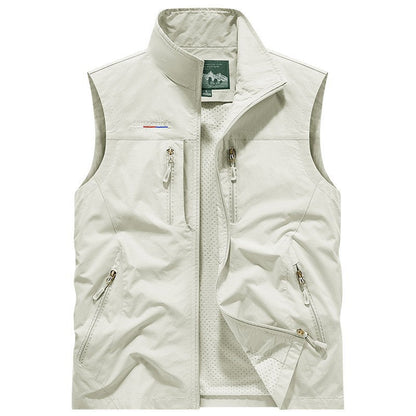 Herre Multi Pocket Outdoor Gilet Vest til Vandring og Eventyr