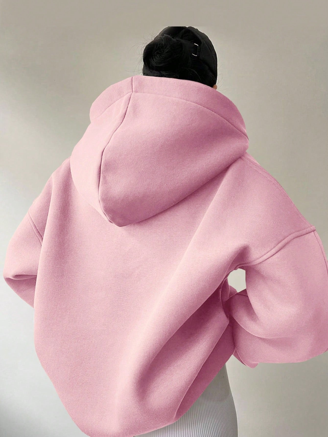 Nayeli | Women's Fleece Pullover Hoodie Solid Colour for Brunch