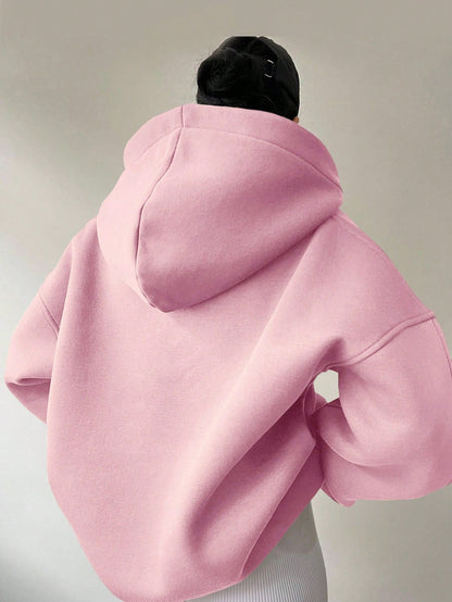 Nayeli | Women's Fleece Pullover Hoodie Solid Colour for Brunch