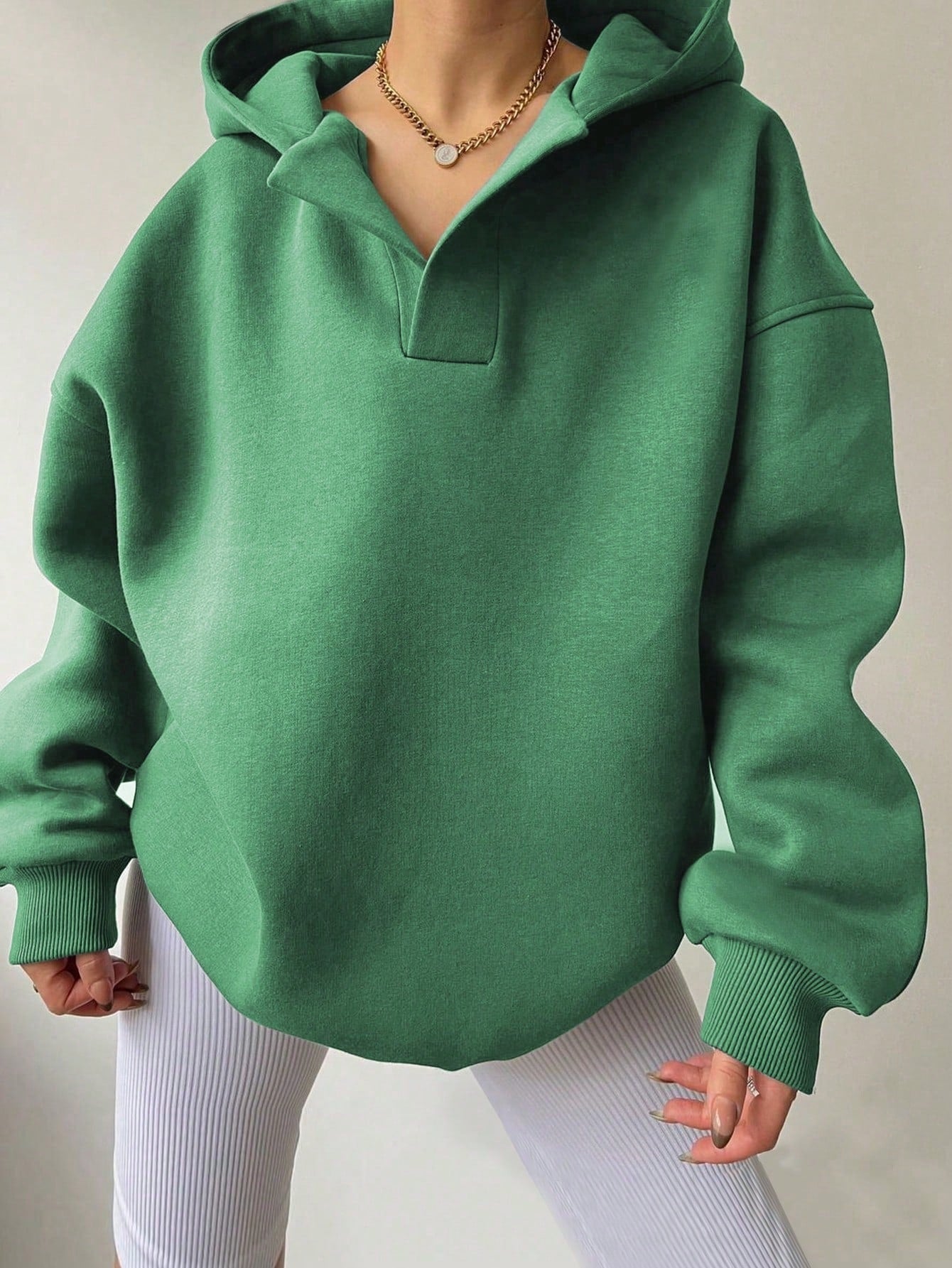 Nayeli | Women's Fleece Pullover Hoodie Solid Colour for Brunch