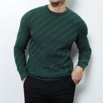Marcus | Men's Fisherman Sweater Cotton Geometric Knit