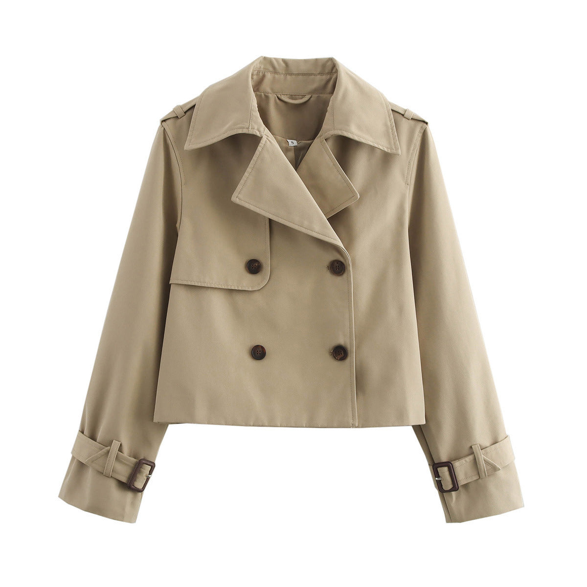 Celine | Women's Double-Breasted Cropped Trench Coat for Gala