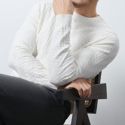 Marcus | Men's Fisherman Sweater Cotton Geometric Knit