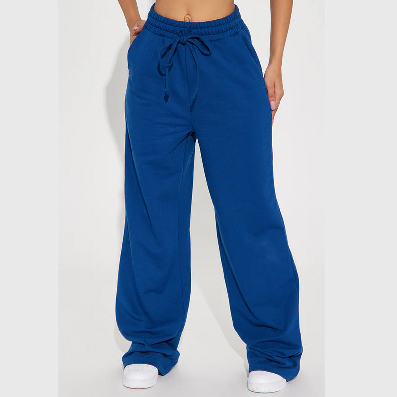 Mia | Women's Fleece Wide-Leg Sweatpants for Work from Home