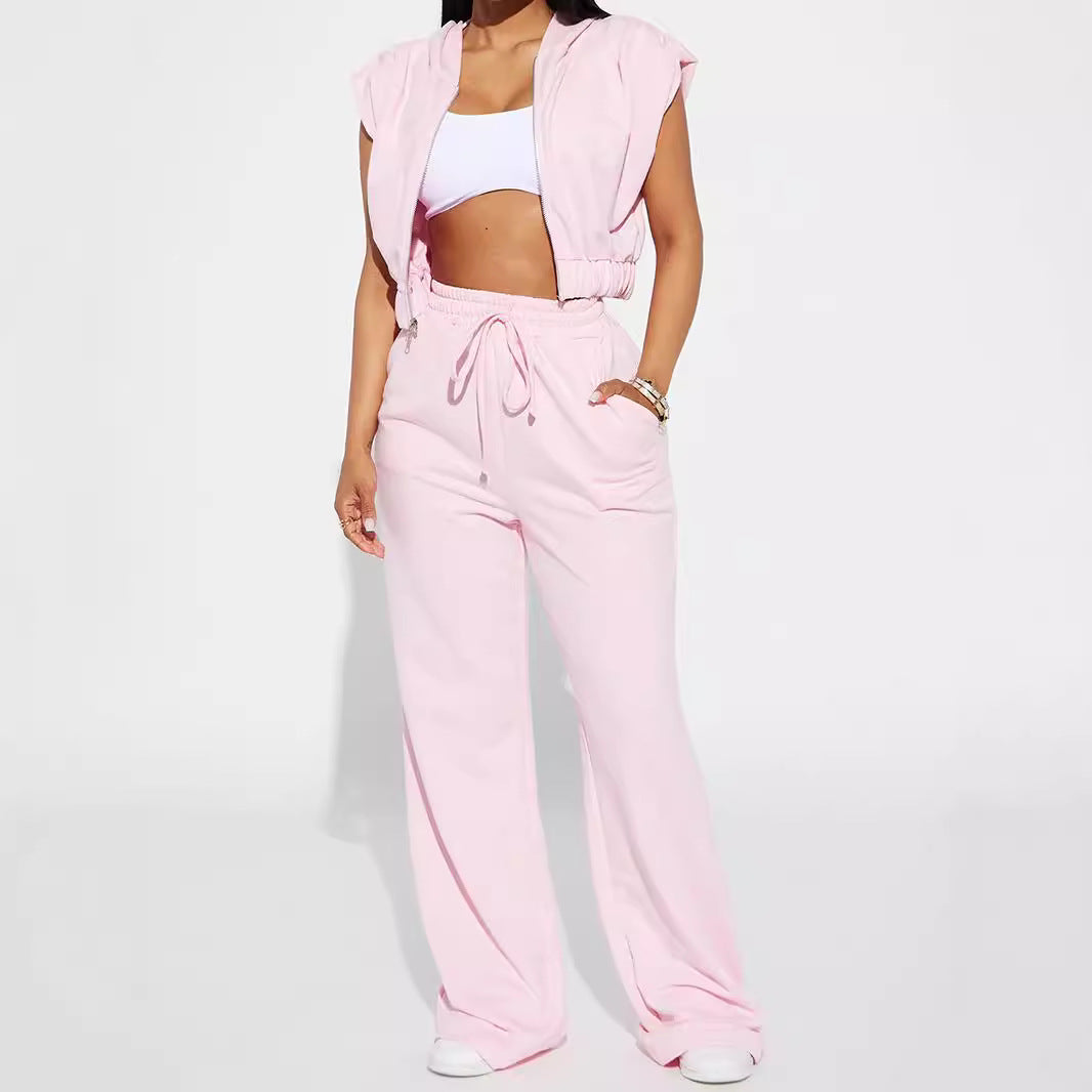 Mia | Women's Fleece Wide-Leg Sweatpants for Work from Home