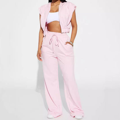 Mia | Women's Fleece Wide-Leg Sweatpants for Work from Home