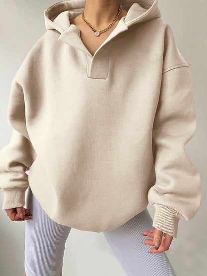 Nayeli | Women's Fleece Pullover Hoodie Solid Colour for Brunch