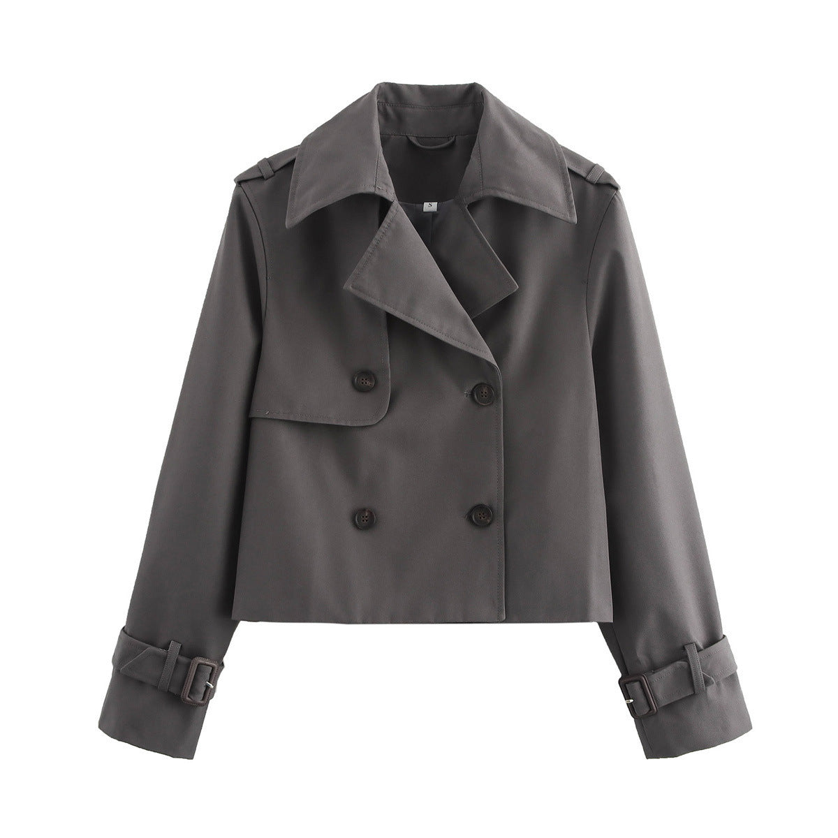 Celine | Women's Double-Breasted Cropped Trench Coat for Gala