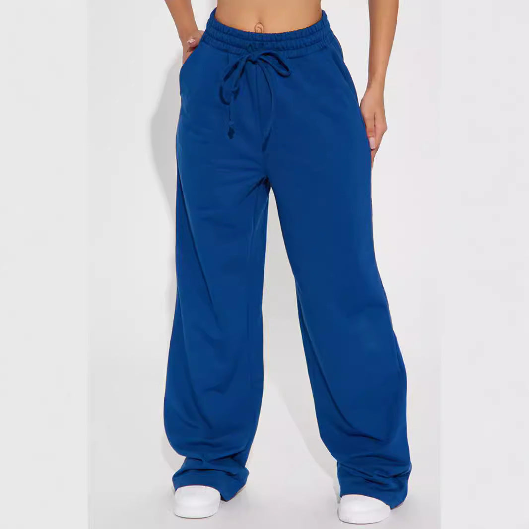 Mia | Women's Fleece Wide-Leg Sweatpants for Work from Home
