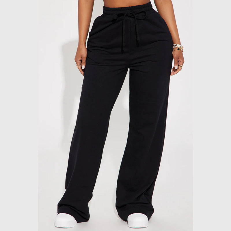 Mia | Women's Fleece Wide-Leg Sweatpants for Work from Home