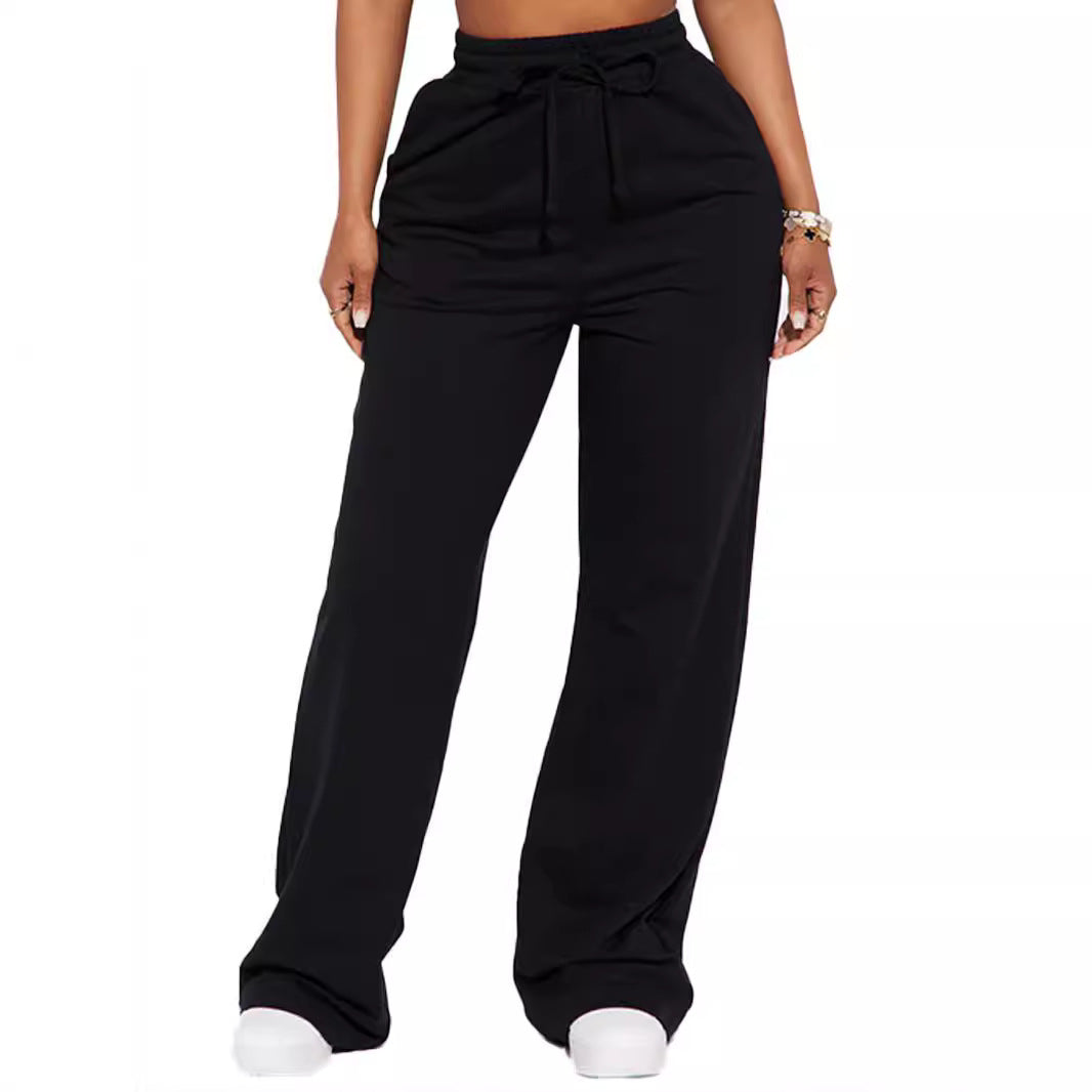 Mia | Women's Fleece Wide-Leg Sweatpants for Work from Home