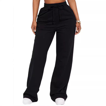 Mia | Women's Fleece Wide-Leg Sweatpants for Work from Home