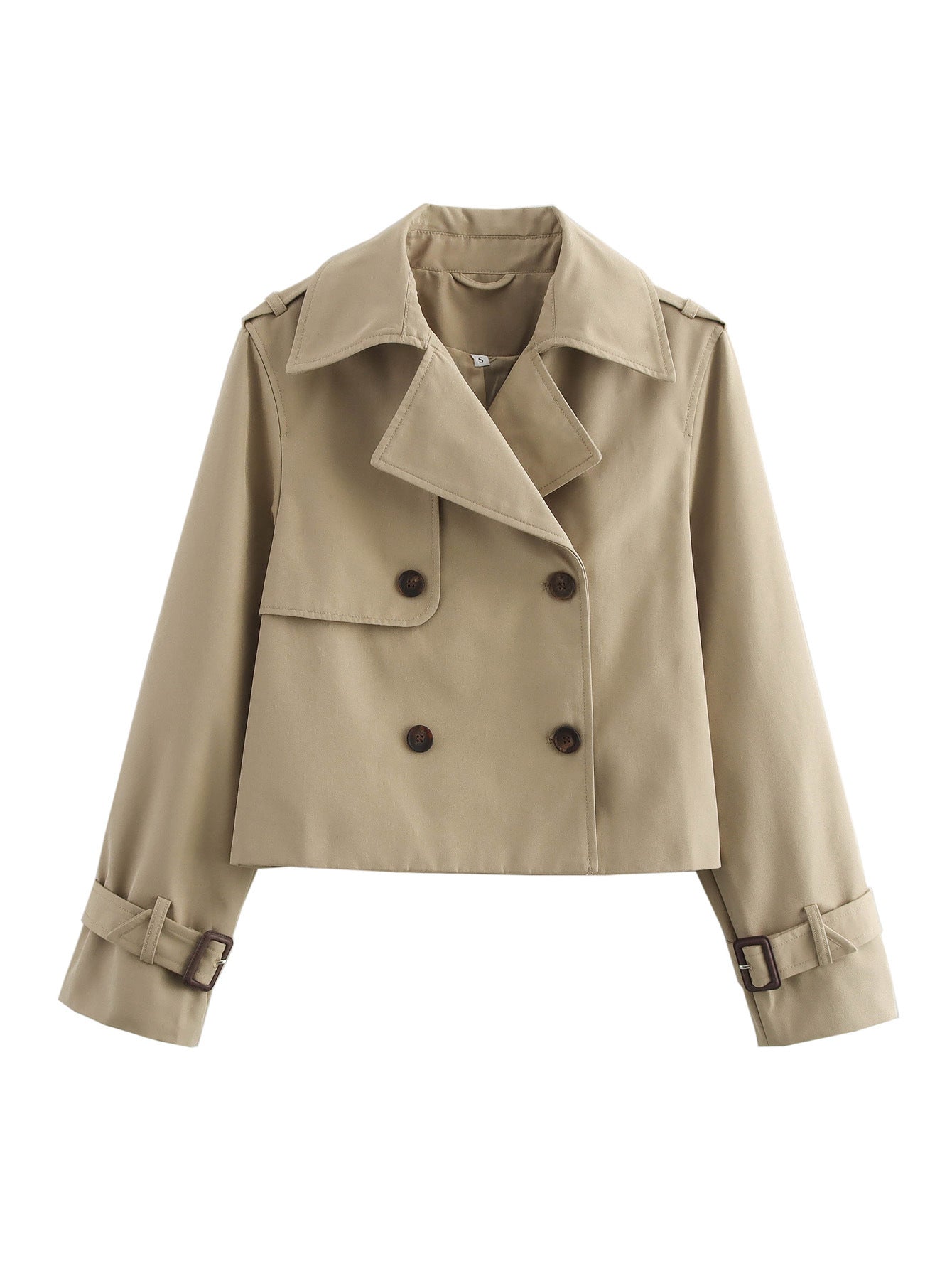Celine | Women's Double-Breasted Cropped Trench Coat for Gala