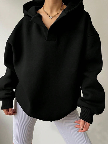 Nayeli | Women's Fleece Pullover Hoodie Solid Colour for Brunch