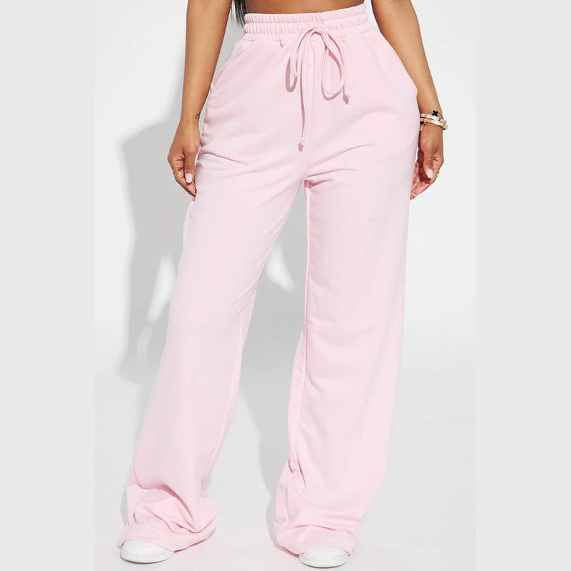 Mia | Women's Fleece Wide-Leg Sweatpants for Work from Home