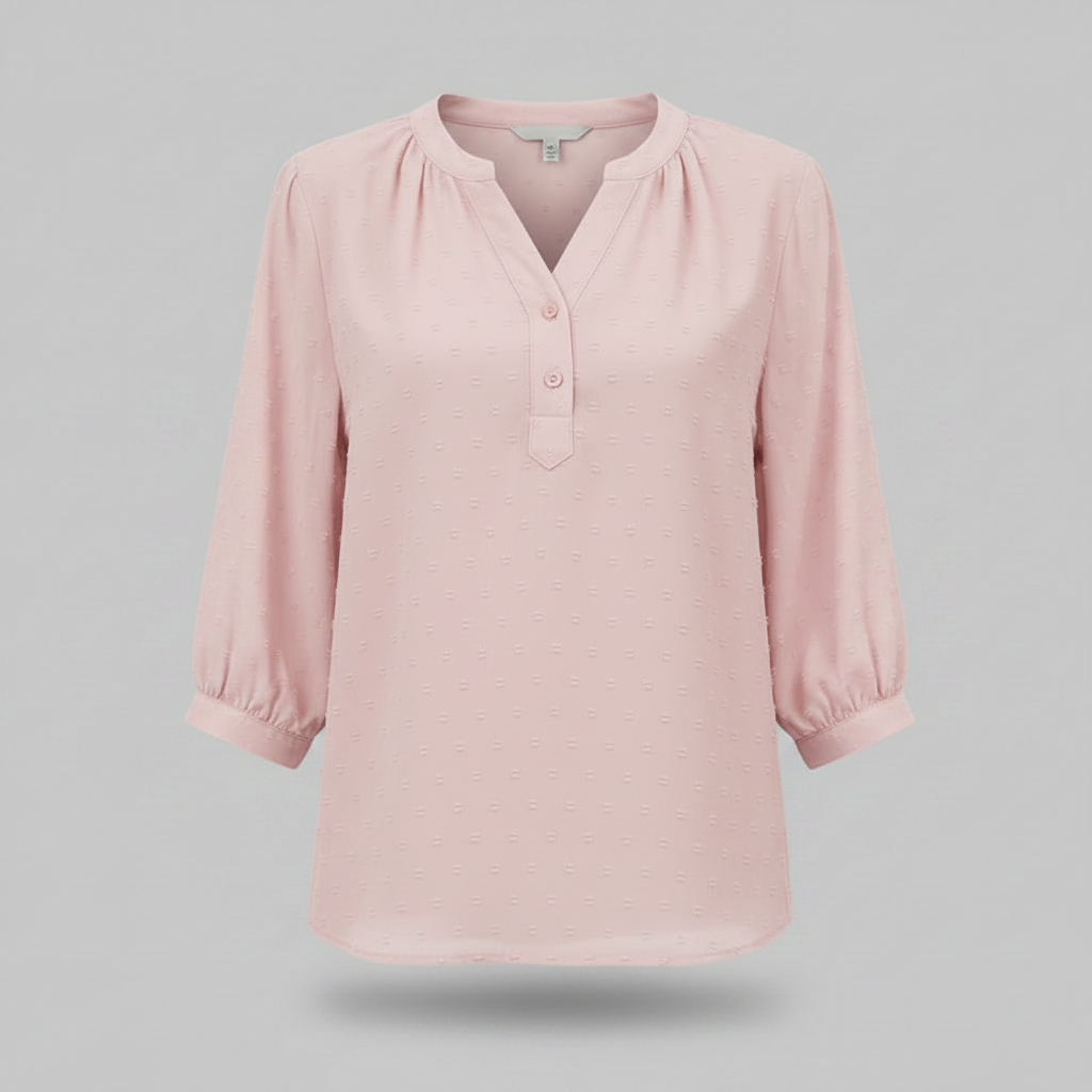 Patchwork Damebluse med Krave | Løs Pasform i Silkeblødt Stof