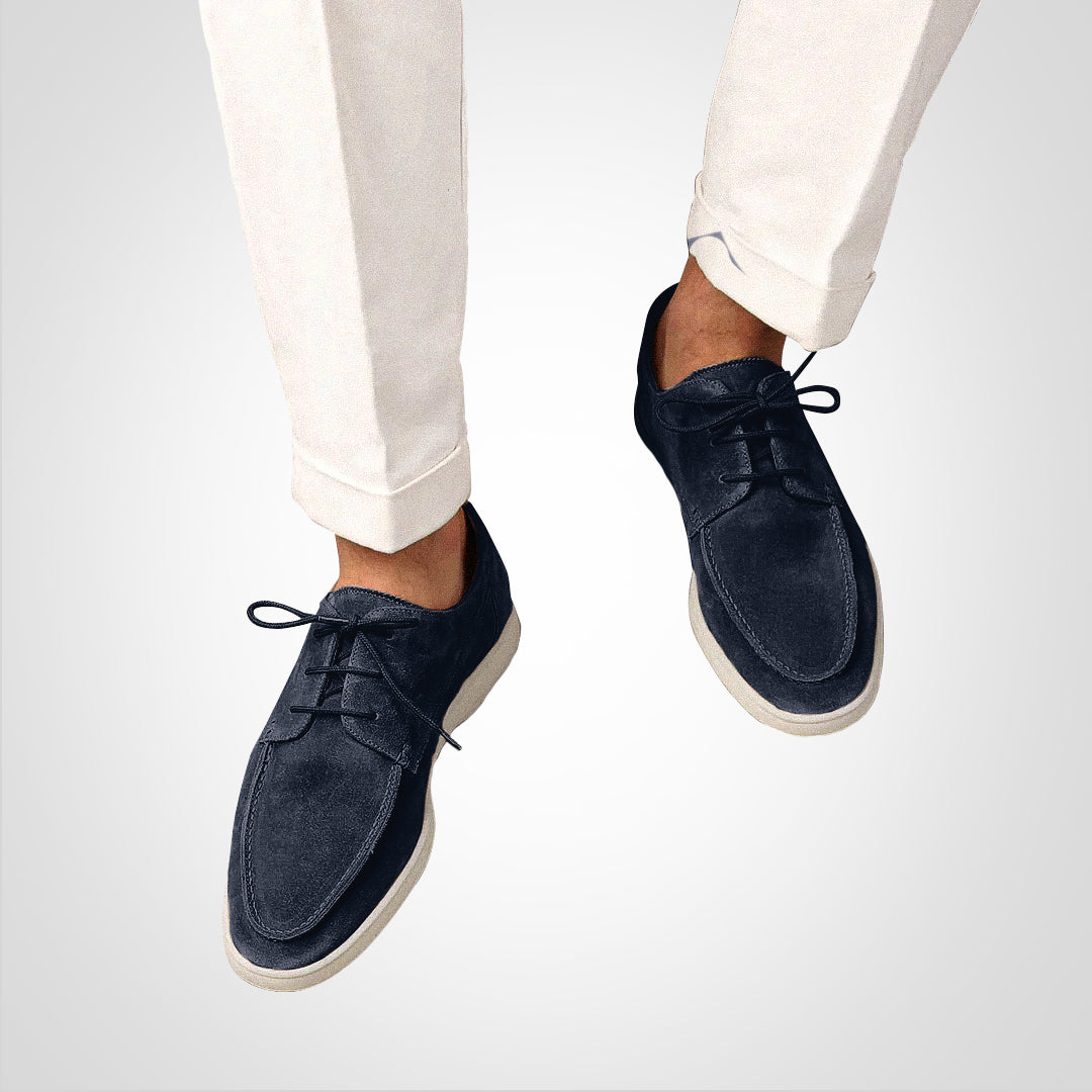 Arlo | Men's Suede Loafers Hybrid Boat Derby Lace-Up