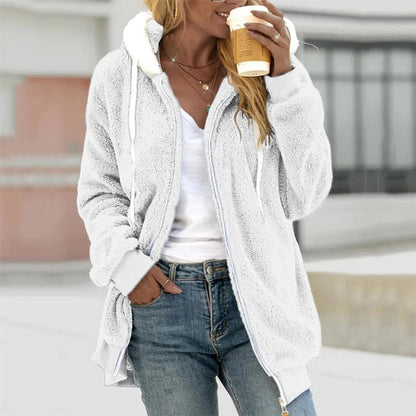 Livey | Women's Polar Fleece Zip-Up Hoodie Lined for Fall Festival