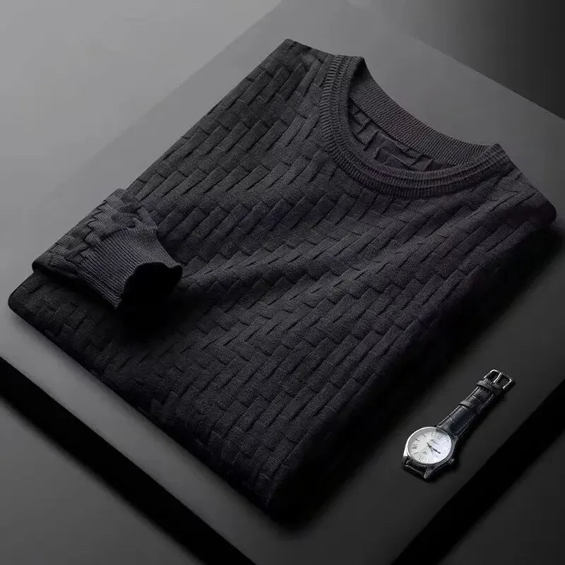 Marcus | Men's Fisherman Sweater Cotton Geometric Knit