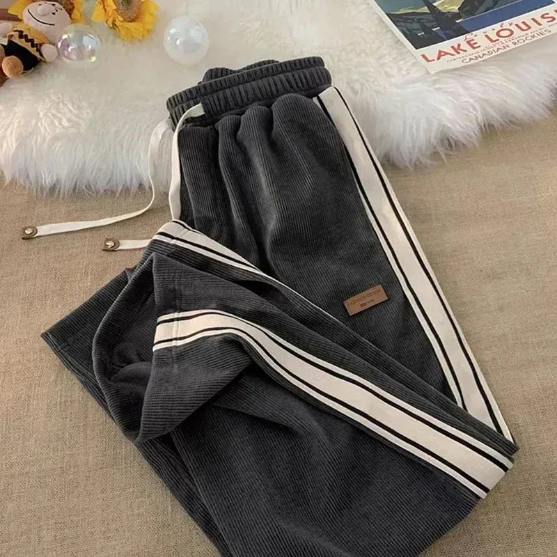 Luxe | Women's Corduroy Wide-Leg Fleece Sweatpants for Pilates Class