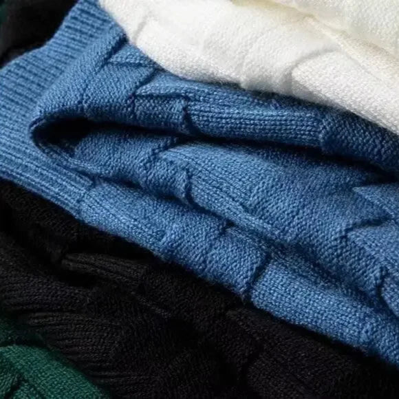 Marcus | Men's Fisherman Sweater Cotton Geometric Knit