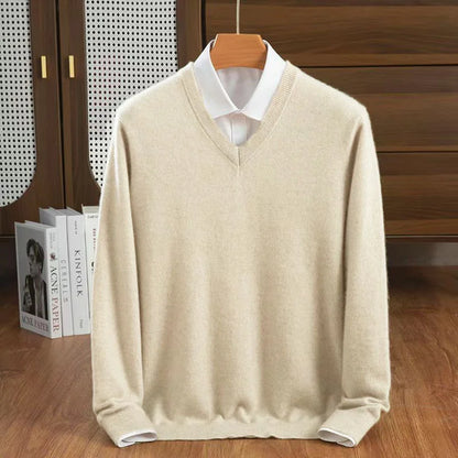 Milan | Men's Cashmere V-Neck Sweater Soft Lightweight
