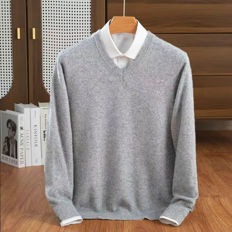Milan | Men's Cashmere V-Neck Sweater Soft Lightweight