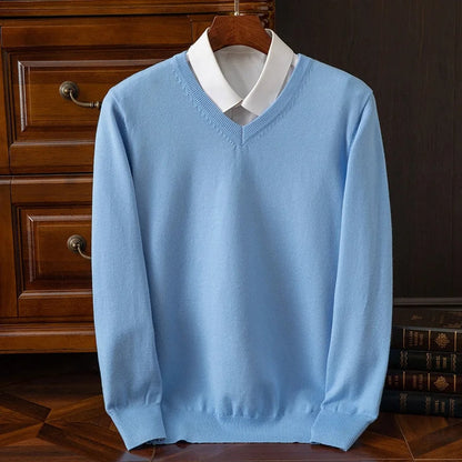Sebastian | Men's Cashmere V-Neck Sweater Premium Soft