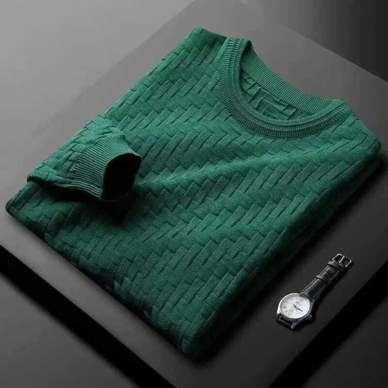 Marcus | Men's Fisherman Sweater Cotton Geometric Knit
