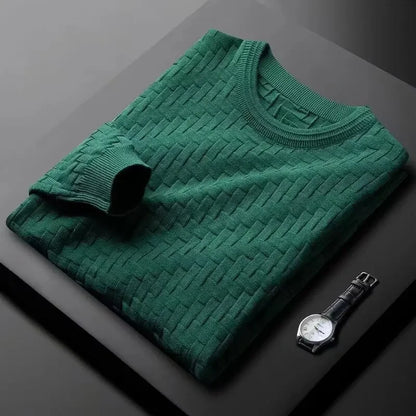 Marcus | Men's Fisherman Sweater Cotton Geometric Knit