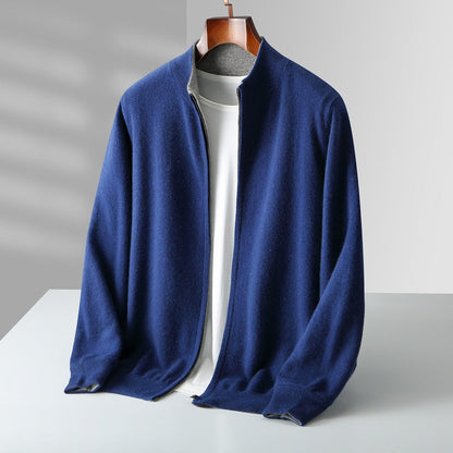 Callum | Men's Cashmere Zip-Up Cardigan with Full Zip for Gala