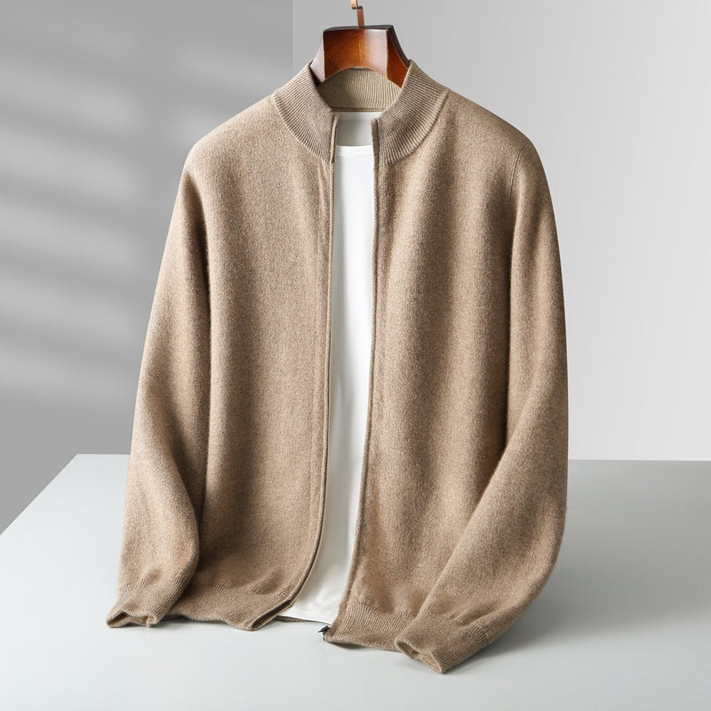 Callum | Men's Cashmere Zip-Up Cardigan with Full Zip for Gala