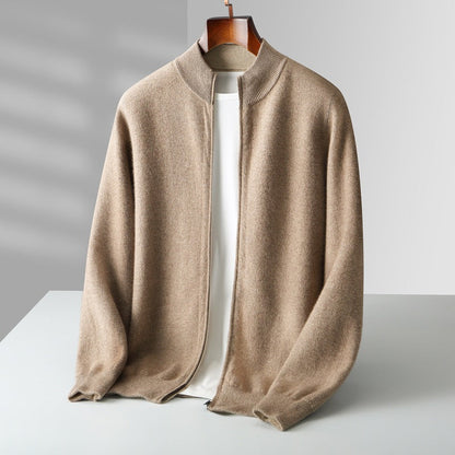 Callum | Men's Cashmere Zip-Up Cardigan with Full Zip for Gala