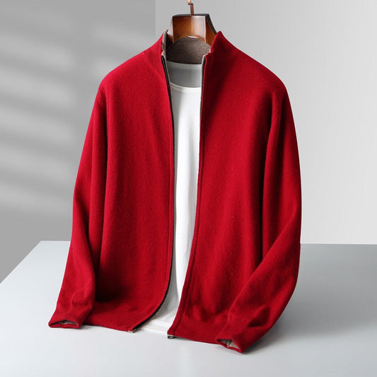 Callum | Men's Cashmere Zip-Up Cardigan with Full Zip for Gala