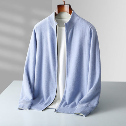 Callum | Men's Cashmere Zip-Up Cardigan with Full Zip for Gala