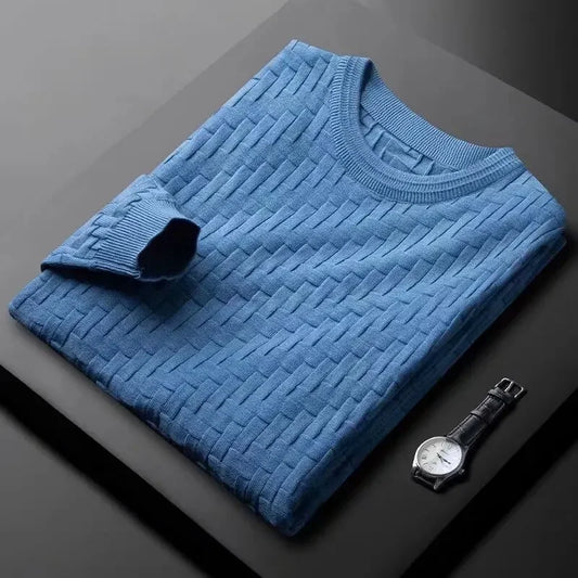 Marcus | Men's Fisherman Sweater Cotton Geometric Knit